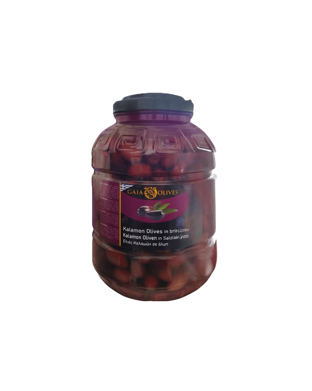 Azeitona Gaia Preta Kalamata Extra-Jumbo 180 PET 5lit/3KG
