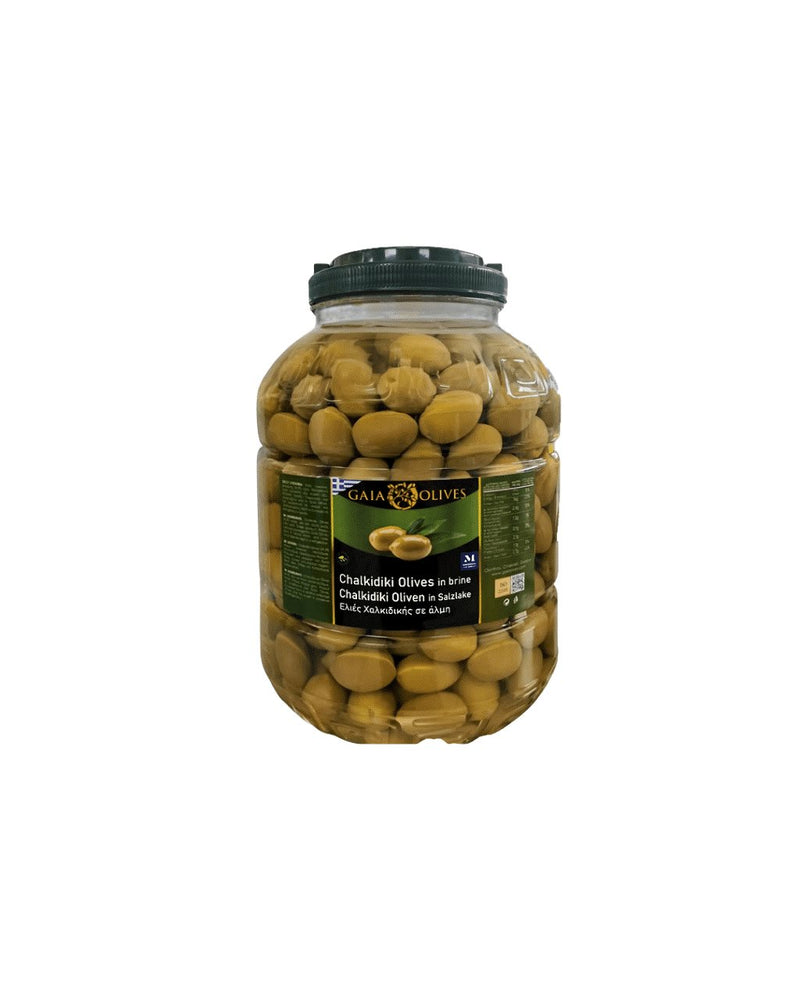 Azeitona Verde Gaia Halkidiki Inteira Atlas 80 PET 5lit/3kg